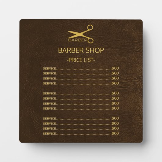 Plaque Photo Barber shop (Devant)