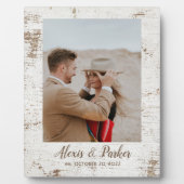 Plaque Photo Barnwood Rustic Country Wedding (Devant)