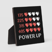 Plaque Photo Barre Power Up, Amusant, Gamer, Rétro, Geek, Nerd (Recto)