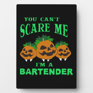 Plaque Photo Bartender Halloween