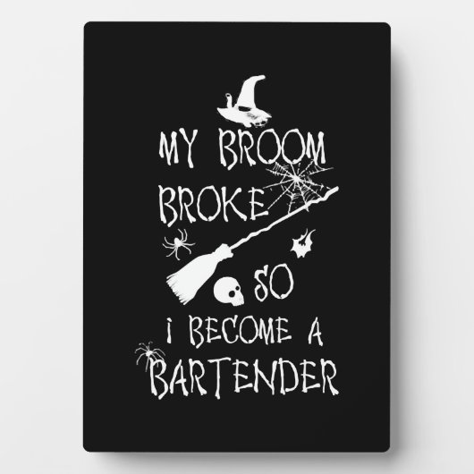 Plaque Photo Bartender Halloween (Devant)