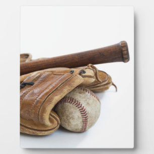 Plaque Photo Base-ball et bat