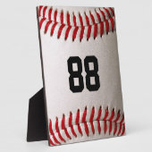 Plaque Photo Baseball avec numéro personnalisable (Côté)