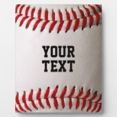 Plaque Photo Baseball avec texte personnalisable (Devant)