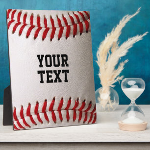 Plaque Photo Baseball avec texte personnalisable