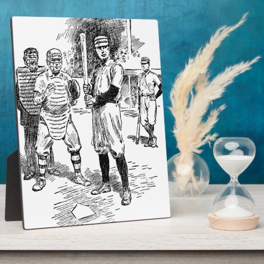 Plaque Photo Baseball : Joueurs (Côté)