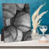 Plaque Photo Baseball noir et blanc (Côté)