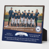 Plaque Photo Baseball Team Photo Roster Player Number & Name (Côté)