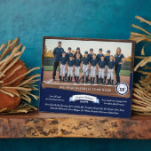 Plaque Photo Baseball Team Photo Roster Player Number & Name (Côté)