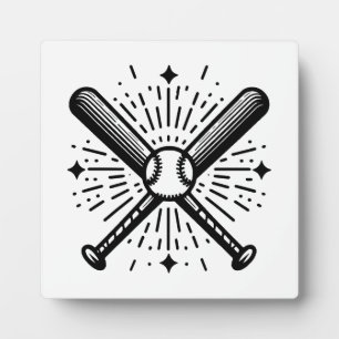 Plaque Photo baseball vintage