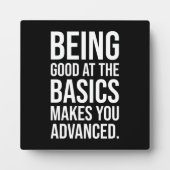 Plaque Photo Basics vs Advanced - Gym, Hustle, Succès (Devant)