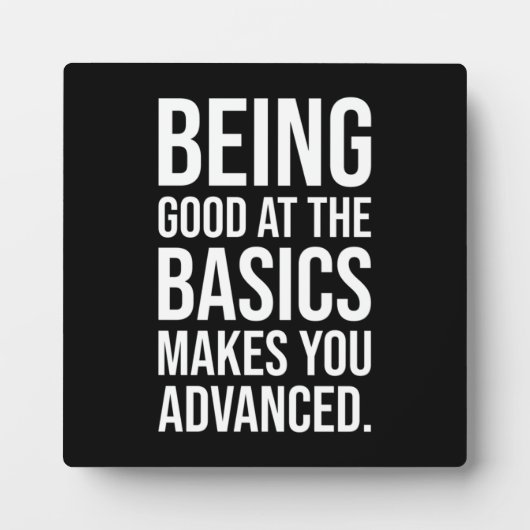 Plaque Photo Basics vs Advanced - Gym, Hustle, Succès (Devant)