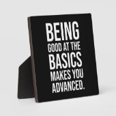 Plaque Photo Basics vs Advanced - Gym, Hustle, Succès (Recto)