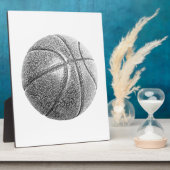 Plaque Photo Basket-ball avec effet crayon (Côté)