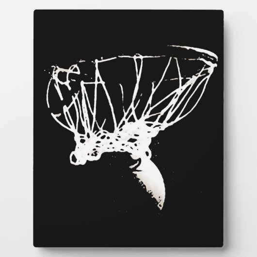 Plaque Photo Basket-ball Black White Pop Art (Devant)
