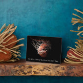 Plaque Photo Basket-ball de devis motivationnel (Côté)