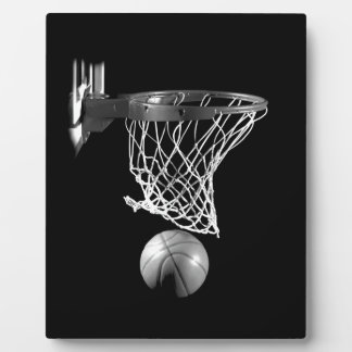 Plaque Photo Basket-ball noir et blanc