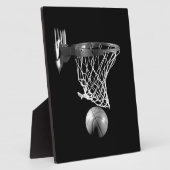 Plaque Photo Basket-ball noir et blanc (Côté)