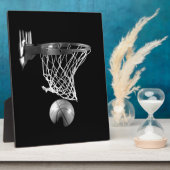 Plaque Photo Basket-ball noir et blanc (Côté)