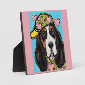 Plaque Photo Basset Hound (Recto)