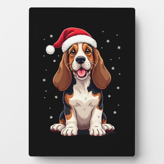 Plaque Photo Basset Hound Christmas Tank Top (Devant)