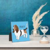 Plaque Photo Basset hound dessin de chien (Insitu)