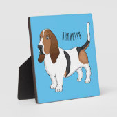 Plaque Photo Basset hound dessin de chien (Recto)