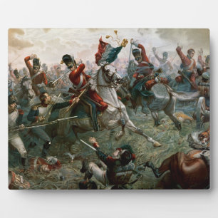 Plaque Photo Bataille de Waterloo, le 18 juin 1815, 1898 (coule