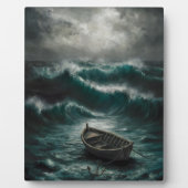 Plaque Photo Bateau abandonné dans Stormy Waters Ocean Art (Devant)