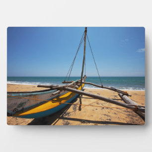 Plaque Photo Bateau De Pêche Amarré Sur La Plage