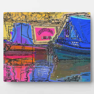 PLAQUE PHOTO BATEAUX DE CANAL