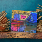 PLAQUE PHOTO BATEAUX DE CANAL (Côté)