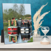 PLAQUE PHOTO BATEAUX DE CANAL (Côté)