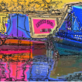 PLAQUE PHOTO BATEAUX DE CANAL