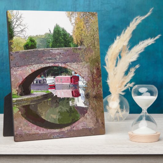 PLAQUE PHOTO BATEAUX DE CANAL (Côté)