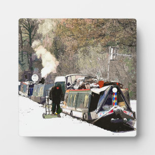 PLAQUE PHOTO BATEAUX DE CANAL