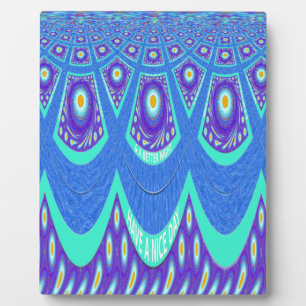 Plaque Photo Batik bleu