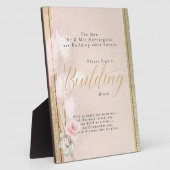 Plaque Photo Bâtiment bloc Gold Blush Pampas Gris (Côté)