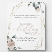 Plaque Photo Bâtiment Bloc livre d'hôtes Dusty Rose Floral (Devant)