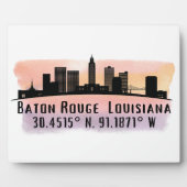 Plaque Photo Baton Rouge LA City Skyline (Devant)