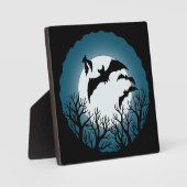 Plaque Photo Bats and Trees Against the Moon (Recto)