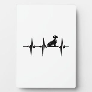 Plaque Photo Battement de coeur pour chiens de Dachshund loyaux