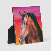 Plaque Photo Bay Horse Gradient    (Recto)