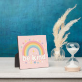 Plaque Photo Be Kind – Rainbow Pastel Positivity (Insitu)