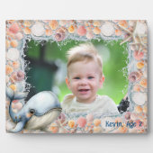 Plaque Photo Beach Shells Whale Photo Frame for Kids (Devant)