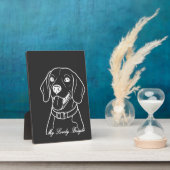 Plaque Photo Beagle adorable (Côté)