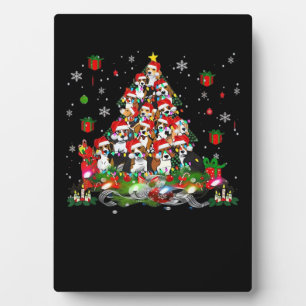Plaque Photo Beagle Noël Drôle Tee - shirt Beagle Xmas Tree Chi