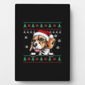 Plaque Photo Beagle Noël Super Chien Xmas Supersize T-Shirt (Devant)