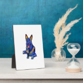 Plaque Photo Beau Berger Allemand - Chien mignon Posé (Côté)