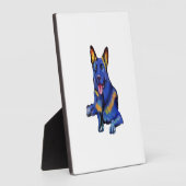 Plaque Photo Beau Berger Allemand - Chien mignon Posé (Côté)